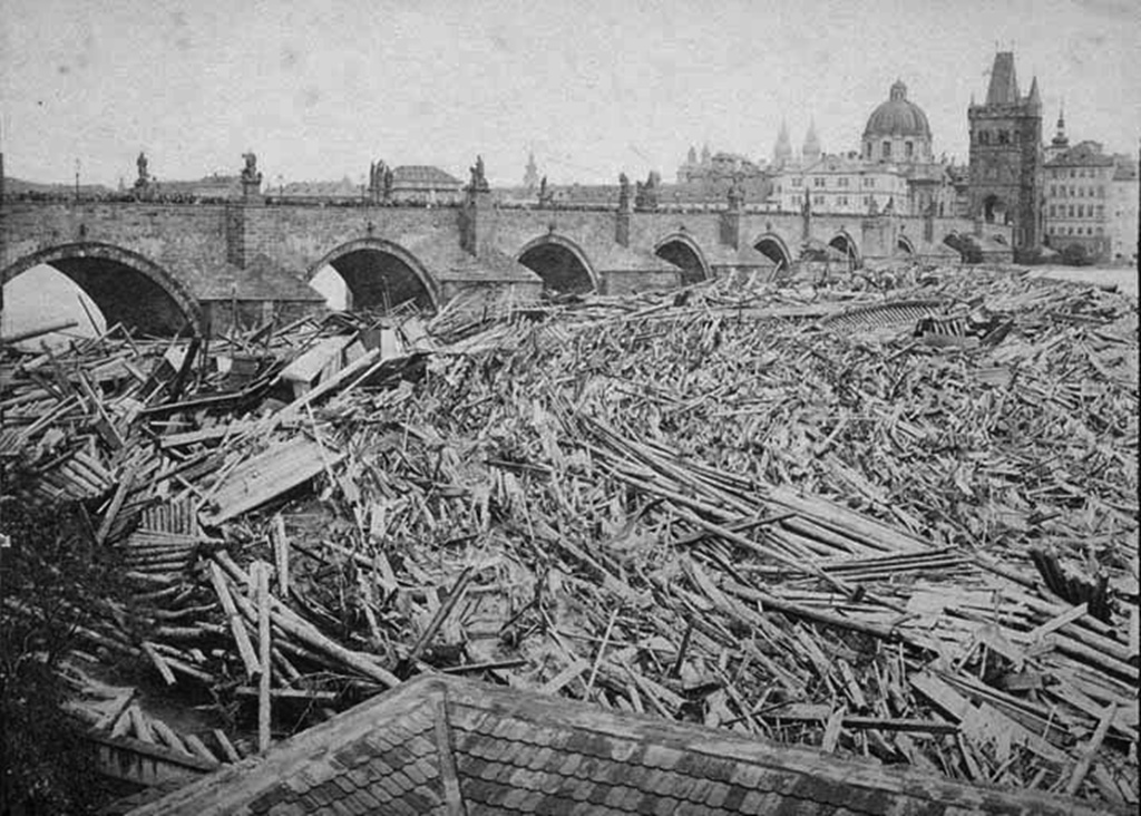 Charles Bridge During Flash Flood, 1872